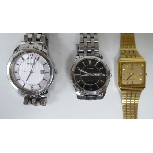 77 - Six variously strapped and cased wristwatches: to include Seiko, Casio, Rotary and Sekonda  boxed