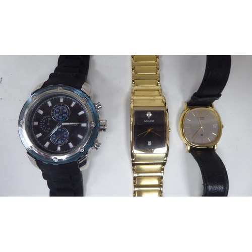 80 - Six variously strapped and cased wristwatches: to include Buren, Accurist, Seiko and Talis  fiv... 