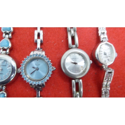 83 - Ladies variously cased and strapped wristwatches