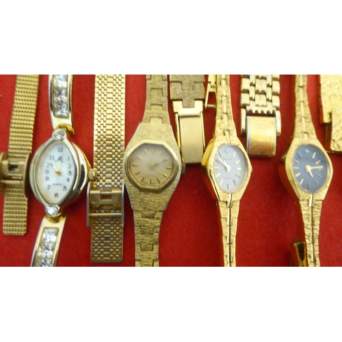 83 - Ladies variously cased and strapped wristwatches