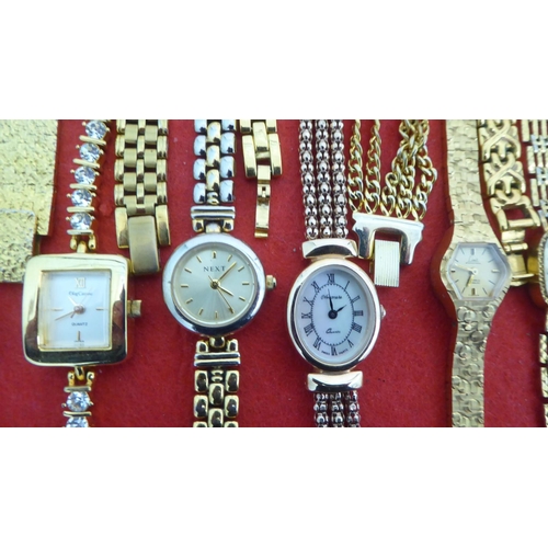 83 - Ladies variously cased and strapped wristwatches