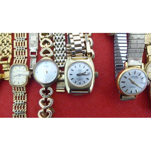 83 - Ladies variously cased and strapped wristwatches