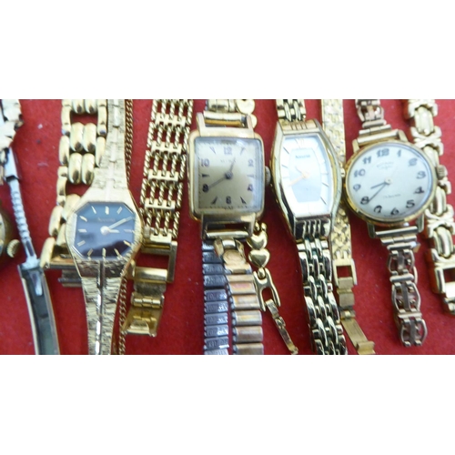 83 - Ladies variously cased and strapped wristwatches