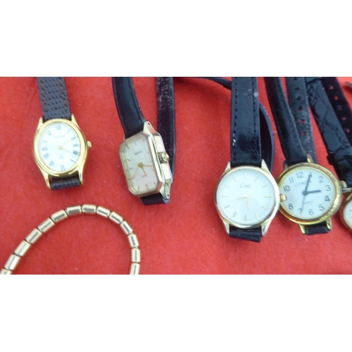 83 - Ladies variously cased and strapped wristwatches