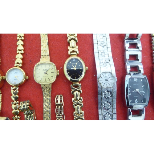 83 - Ladies variously cased and strapped wristwatches