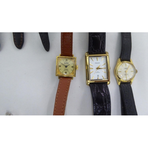 85 - Ladies variously cased and strapped wristwatches