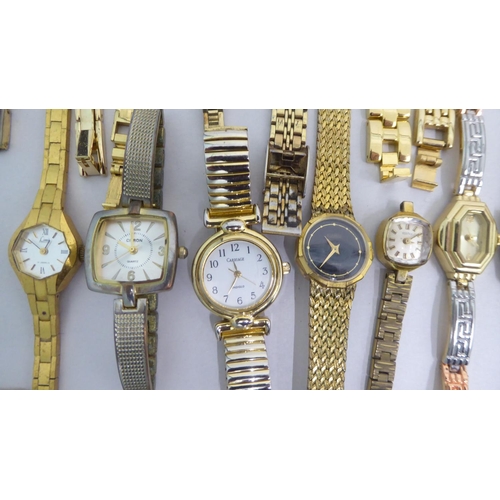 85 - Ladies variously cased and strapped wristwatches