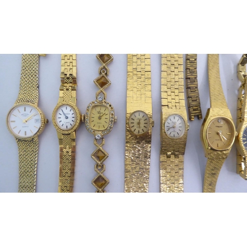 85 - Ladies variously cased and strapped wristwatches