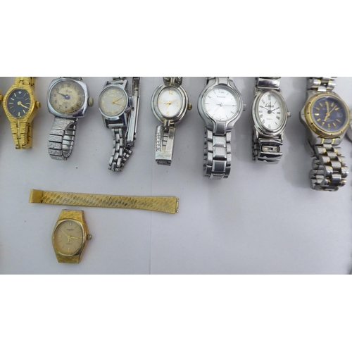 85 - Ladies variously cased and strapped wristwatches