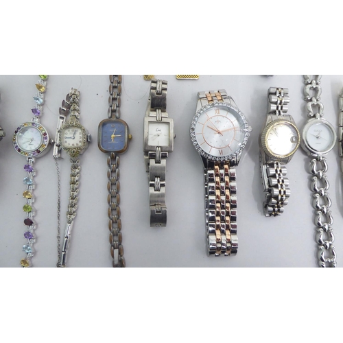 85 - Ladies variously cased and strapped wristwatches