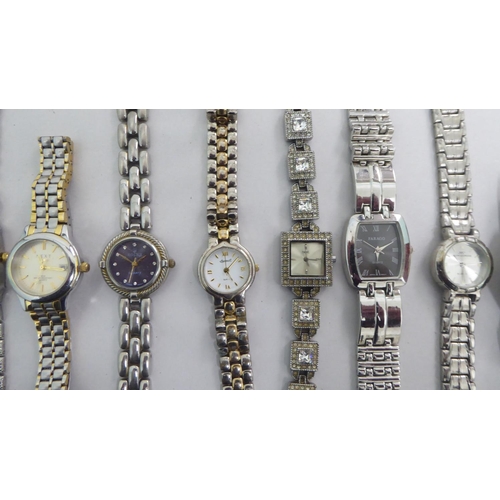 85 - Ladies variously cased and strapped wristwatches