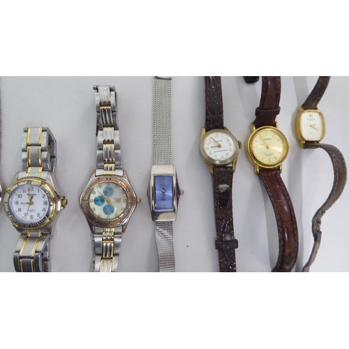 85 - Ladies variously cased and strapped wristwatches