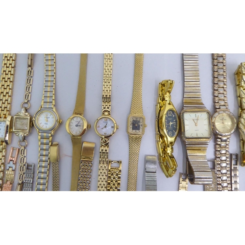 85 - Ladies variously cased and strapped wristwatches