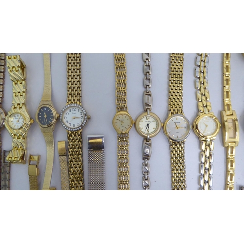 85 - Ladies variously cased and strapped wristwatches