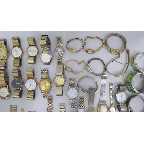 90 - Variously cased and strapped wristwatches