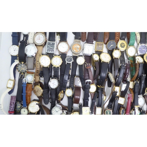 90 - Variously cased and strapped wristwatches