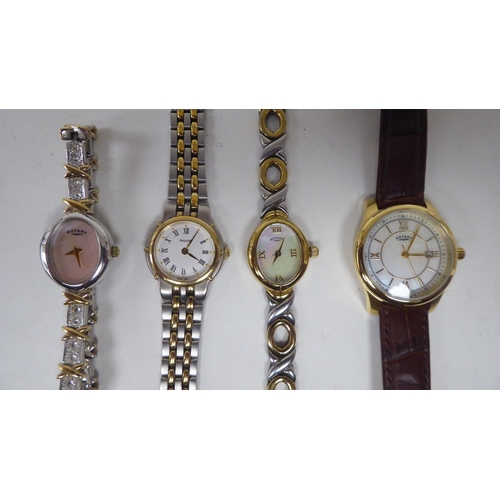 91 - Six ladies modern variously designed Rotary wristwatches  boxed