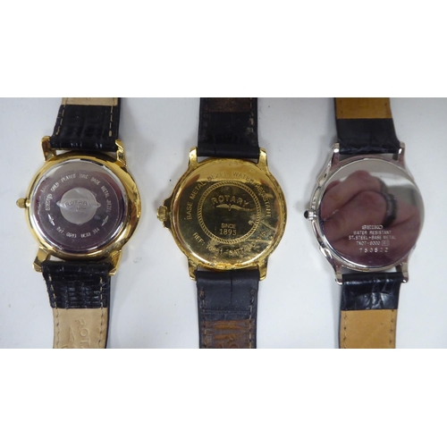 95 - Six ladies variously designed modern cased and strapped wristwatches: to include Seiko, Lorus, Rotar... 