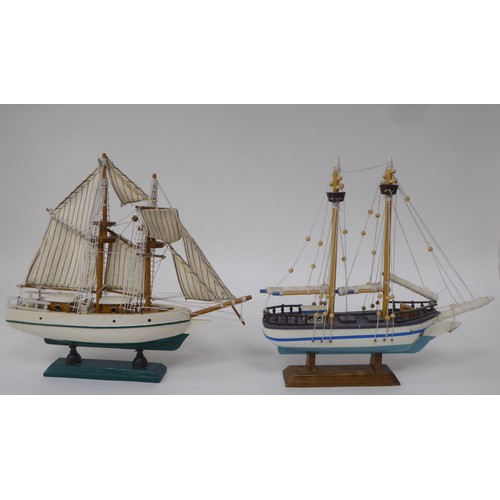 296 - Scratch built model boats, fishing and other  largest 11