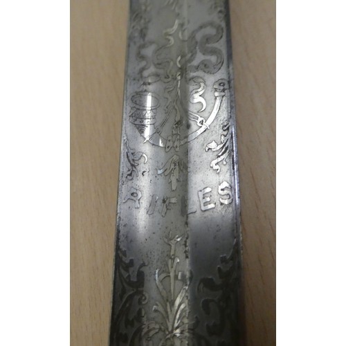 196 - A World War II period dress sword (Please Note: this lot is subject to the statement made in the Auc... 