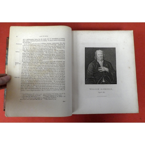 123 - Books: The Environs of London covering the county of middlesex by Rev. Daniel Lysons, 1800, second e... 