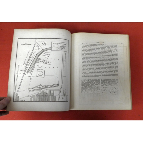 123 - Books: The Environs of London covering the county of middlesex by Rev. Daniel Lysons, 1800, second e... 