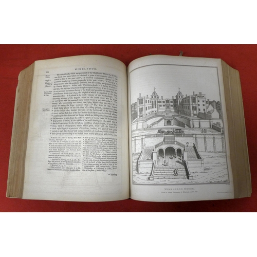 123 - Books: The Environs of London covering the county of middlesex by Rev. Daniel Lysons, 1800, second e... 