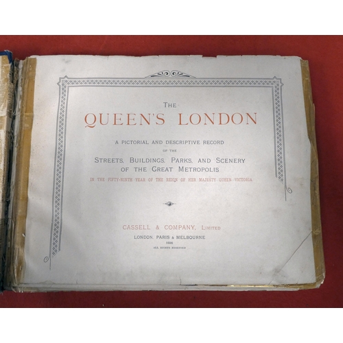 220 - Books, London themed: to include 'The Queen's London'  1896, in one volume