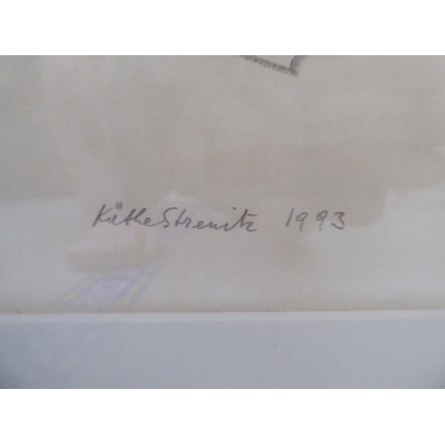 110 - Kathe Strenitz - 'Old Woman'  pencil drawing  bears a signature & inscription verso&nb... 