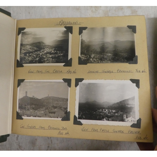 129 - 20thC ephemera: to include a World War II period album; photographs; and contemporary postcards