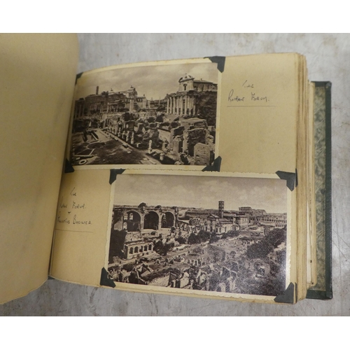 129 - 20thC ephemera: to include a World War II period album; photographs; and contemporary postcards