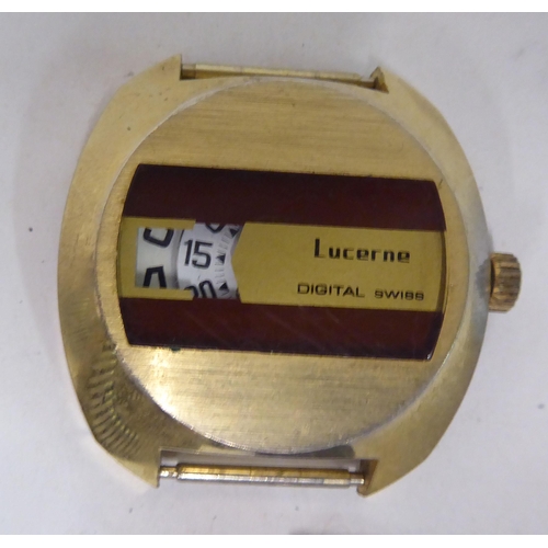 140 - Variously cased manual wristwatches: to include a Lucerne, faced by an Arabic dial