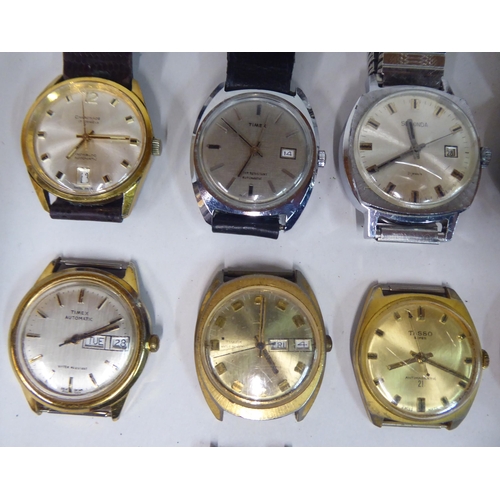 140 - Variously cased manual wristwatches: to include a Lucerne, faced by an Arabic dial