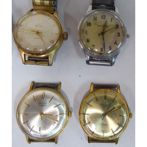 140 - Variously cased manual wristwatches: to include a Lucerne, faced by an Arabic dial