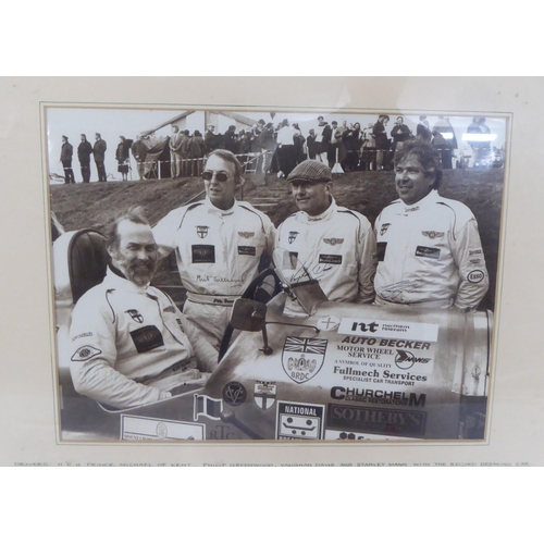 144 - A presentation photograph in tribute to the 1992 1000 mile record breaker team, signed by HRH Prince... 