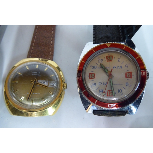 150 - Variously cased 1970/80s wristwatches: to include a Bulova, faced by a baton dial