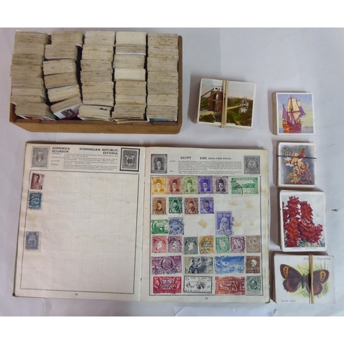 191 - Early 20thC uncollated cigarette cards: to include examples by John Player & Sons; and a stamp a... 