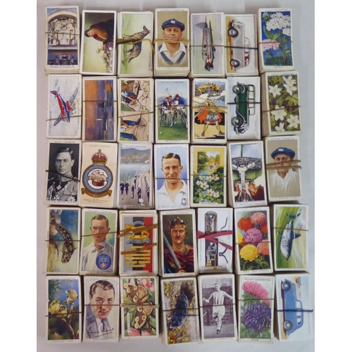 191 - Early 20thC uncollated cigarette cards: to include examples by John Player & Sons; and a stamp a... 