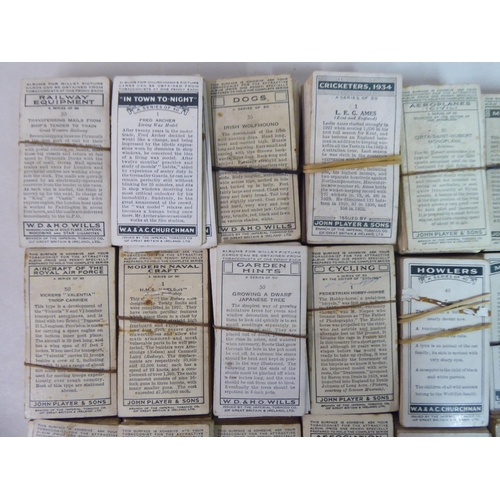 191 - Early 20thC uncollated cigarette cards: to include examples by John Player & Sons; and a stamp a... 