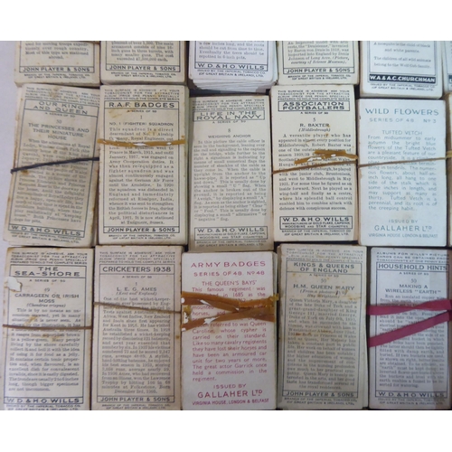 191 - Early 20thC uncollated cigarette cards: to include examples by John Player & Sons; and a stamp a... 