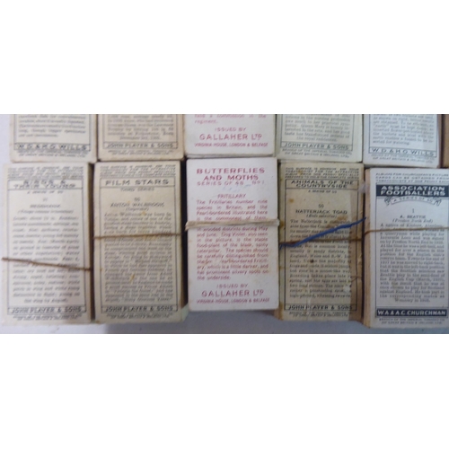 191 - Early 20thC uncollated cigarette cards: to include examples by John Player & Sons; and a stamp a... 