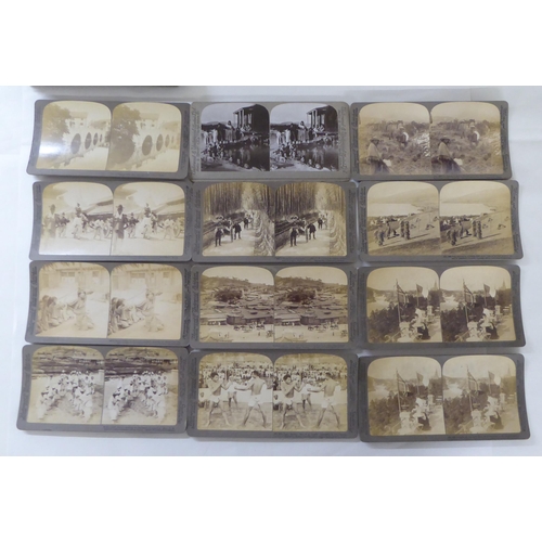 208 - Mainly late 19thC stereoscopic viewing cards; and glass negatives