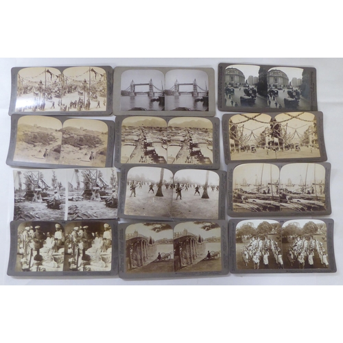 208 - Mainly late 19thC stereoscopic viewing cards; and glass negatives