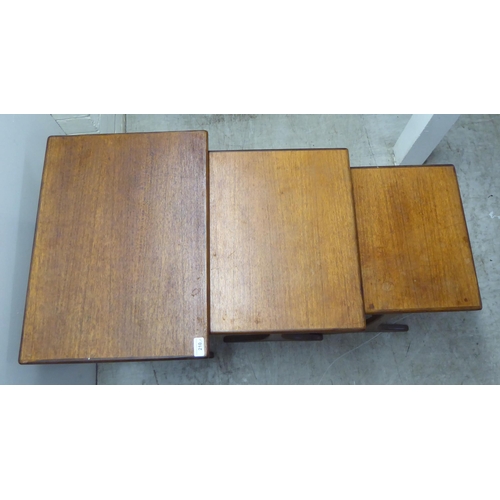 210 - A nesting set of three G-Plan teak occasional tables  largest 20