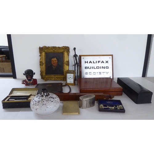 217 - A mixed lot: to include a modern Dali inspired bronze figure  12