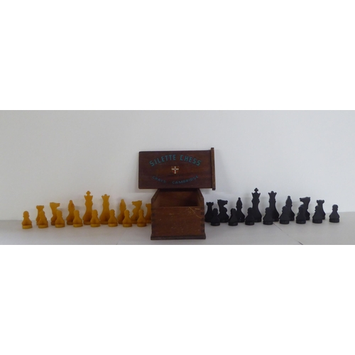 227 - A Grays of Cambridge Bakelite chess set  boxed