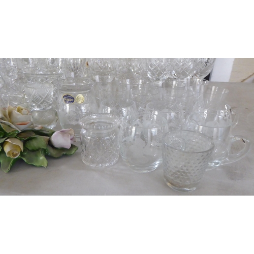 238 - Glassware: to include Bohemian tableware, pedestal, wines and tumblers