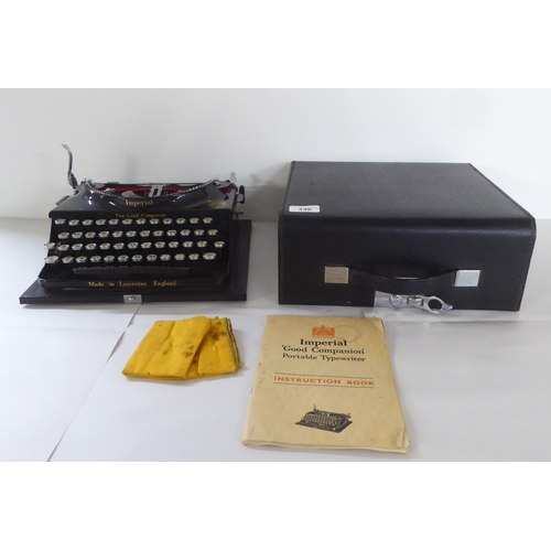 249 - An Imperial manual typewriter  cased