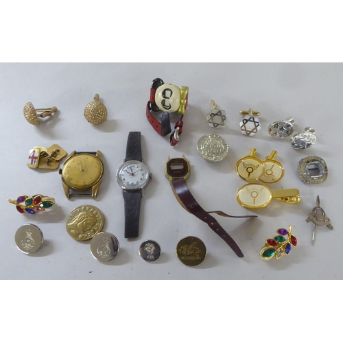 263 - Items of personal ornament: to include cufflinks; and a World War II period service medal