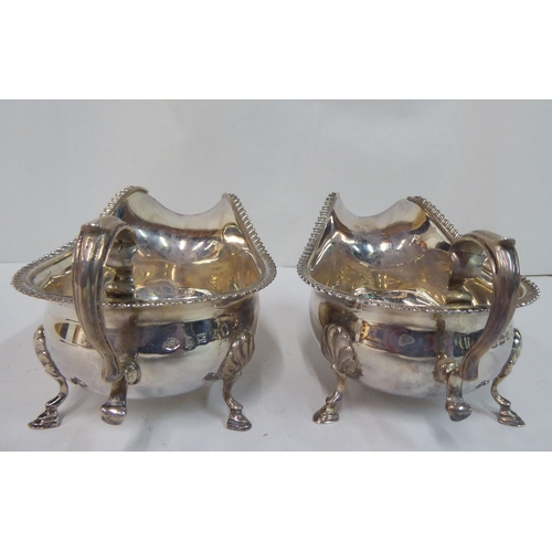 30 - A pair of silver sauce boats  Birmingham 1934